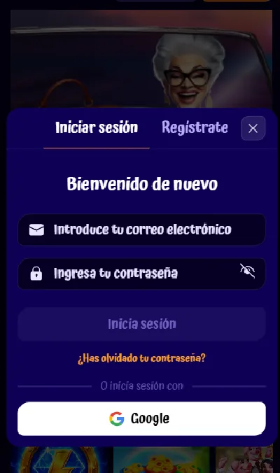 Inicio de sesión en SpinGranny Casino - acceso a la cuenta del jugador